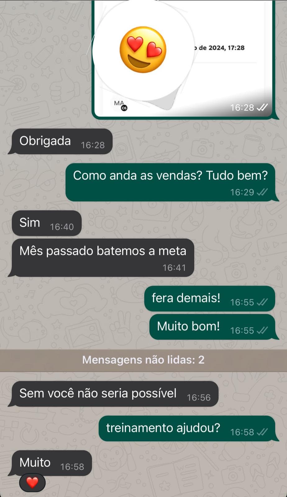 Mês passado batemos a meta
