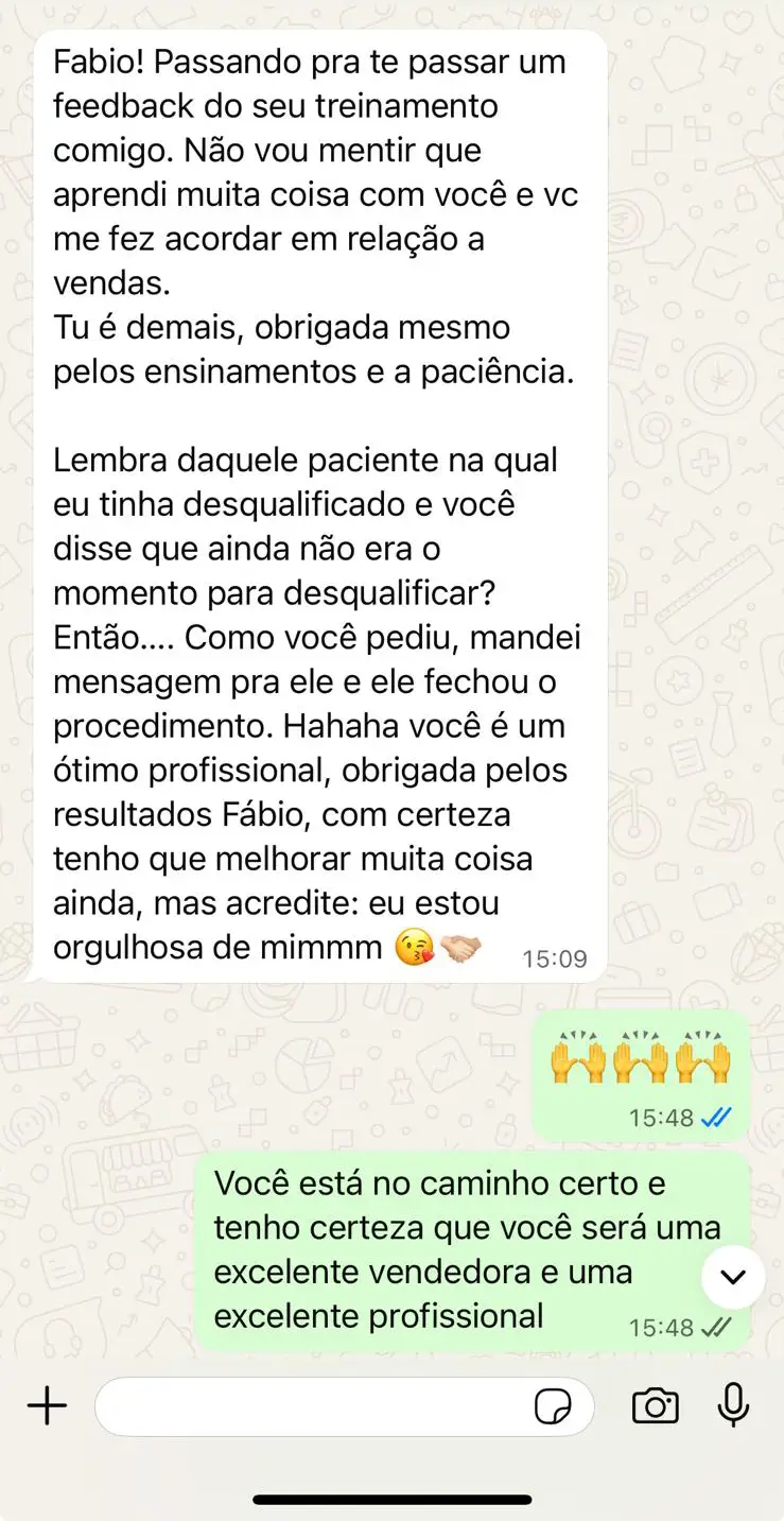 Tu é demais, obrigada pelos resultados